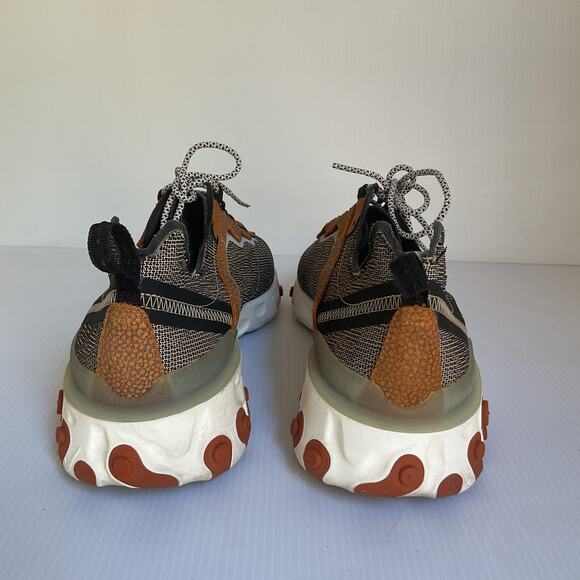 Nike React Element 55 Brown Orange Black Sneakers Men’s Size 11 - Picture 6 of 9